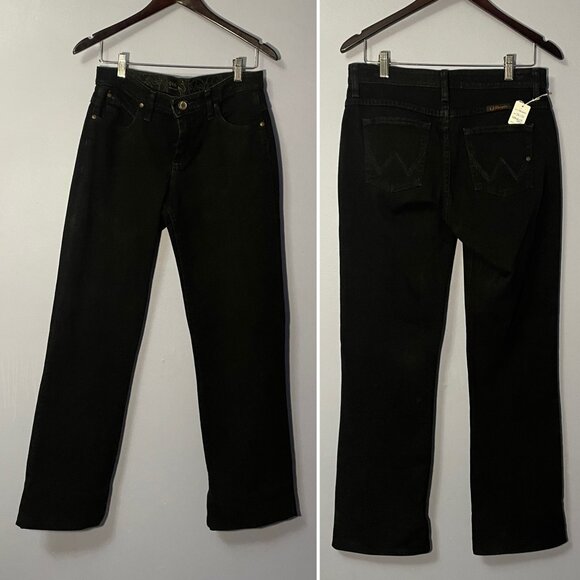 Women's 7/8 x 32 Black Wrangler Q Baby Jeans - Picture 1 of 1